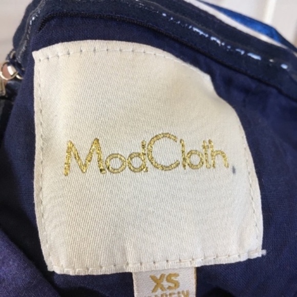 ModCloth Summer Halter Dress NEW Blue Size XS Spring Easter - Picture 6 of 6